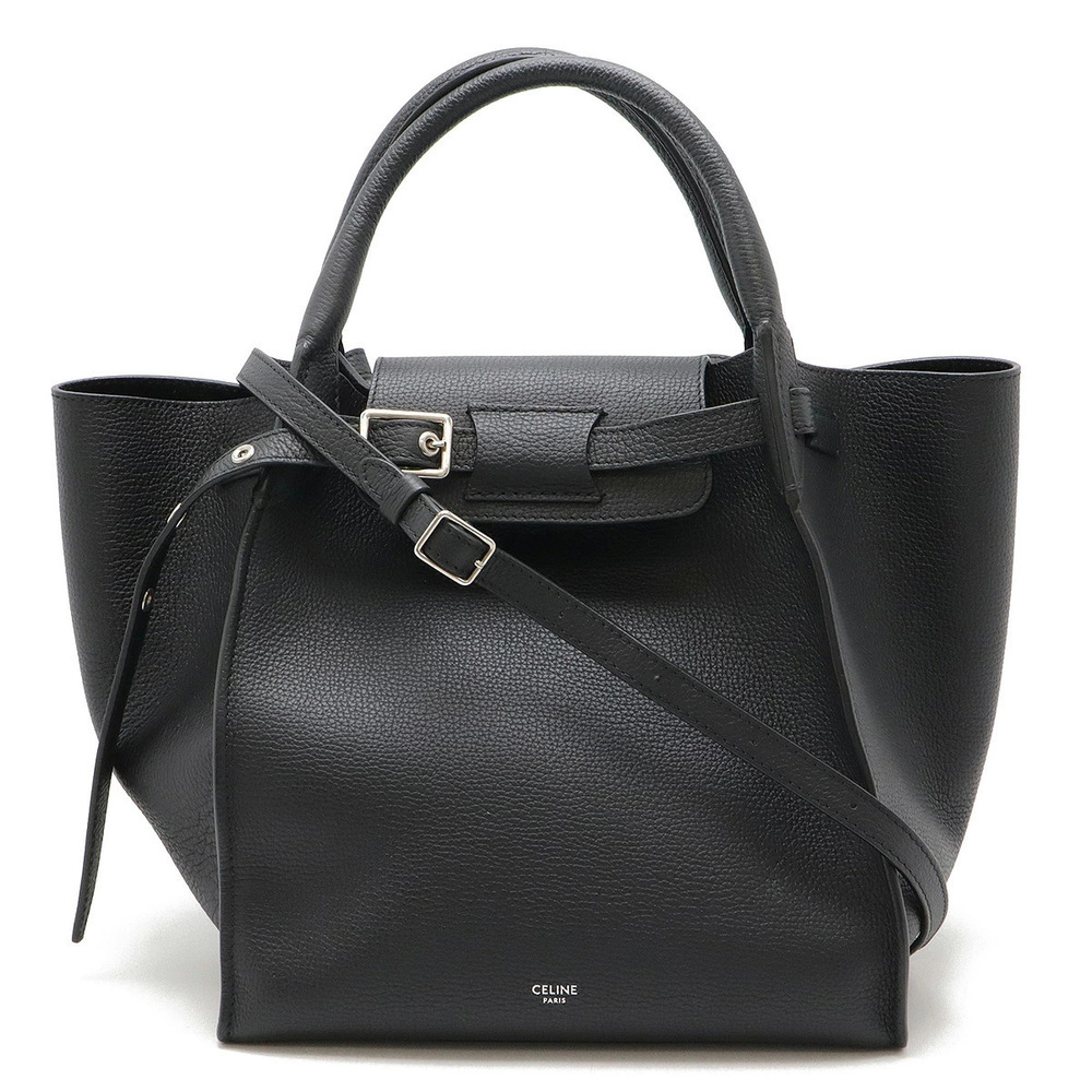 Celine Big Bag 2way Crossbody Leather Black
